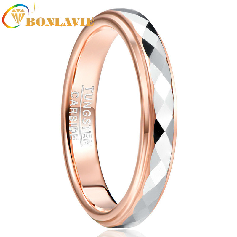 BONLAVIE 4mm Wide Tungsten Carbide Ring Surface Polished Rhombus Shaped Batch Rose Gold Plating Side Step Men Ring
BONLAVIE 4mm Wide Tungsten Carbide Ring Surface Polished Rhombus Shaped Batch Rose Gold Plating Side Step Men Ring