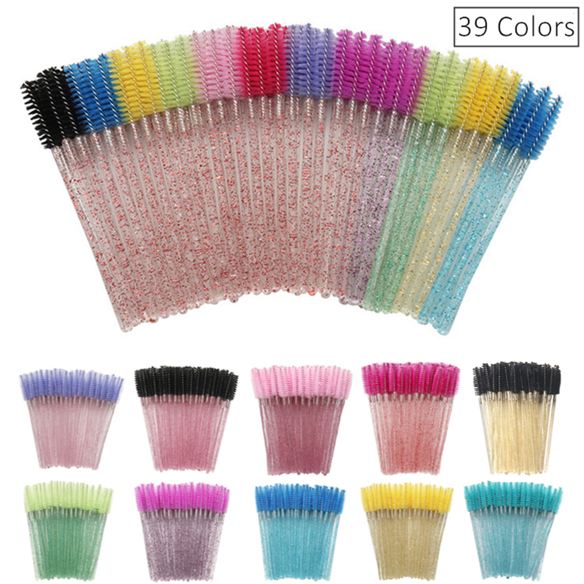 39 Colors Disposable Micro Eyelash Brushes Glitter Crystal Handle Colorful Mascara Wands Applicator Eyebrow Comb Eyelashes Brush Makeup Tool
39 Colors Disposable Micro Eyelash Brushes Glitter Crystal Handle Colorful Mascara Wands Applicator Eyebrow Comb Eyelashes Brush Makeup Tool