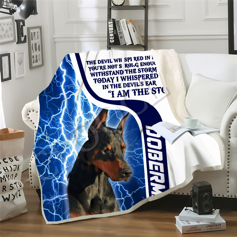 cloocl factory wholesale animal i am a storm doberman dog blankets 3d print double layer sherpa blanket on bed home textiles dreamlike style
cloocl factory wholesale animal i am a storm doberman dog blankets 3d print double layer sherpa blanket on bed home textiles dreamlike style