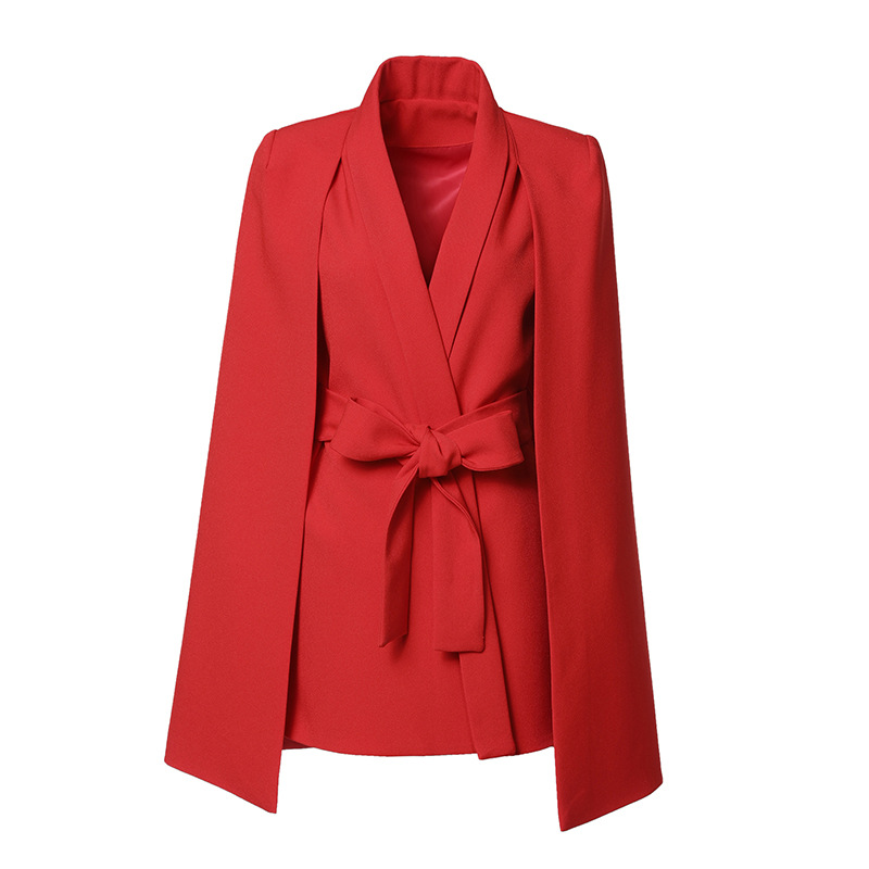 High Quality New Designer Women Blazer Coat V Neck Suit Coat With Cloack Female Fashion Solid Jacket Blazer, Black
High Quality New Designer Women Blazer Coat V Neck Suit Coat With Cloack Female Fashion Solid Jacket Blazer, Black