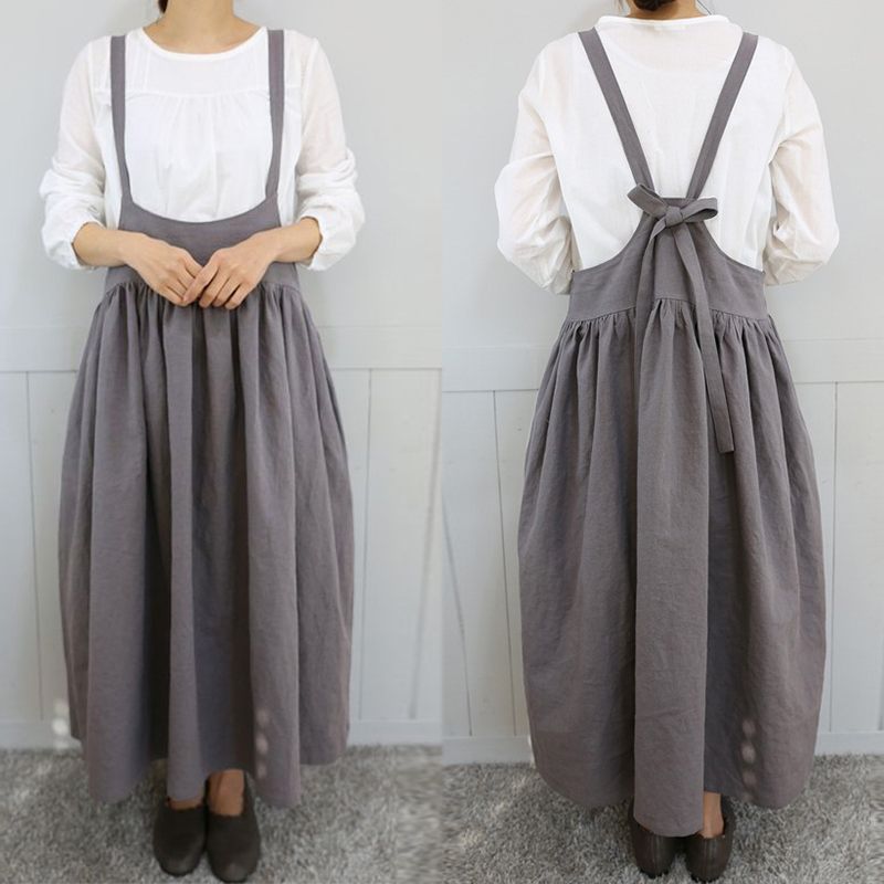 Vintage Casual Linen Overalls Dress Women' Sundress ZANZEA Summer Autumn Suspender Long Dress Female Pleated Maxi Vestidos Robe, Black
Vintage Casual Linen Overalls Dress Women' Sundress ZANZEA Summer Autumn Suspender Long Dress Female Pleated Maxi Vestidos Robe, Black