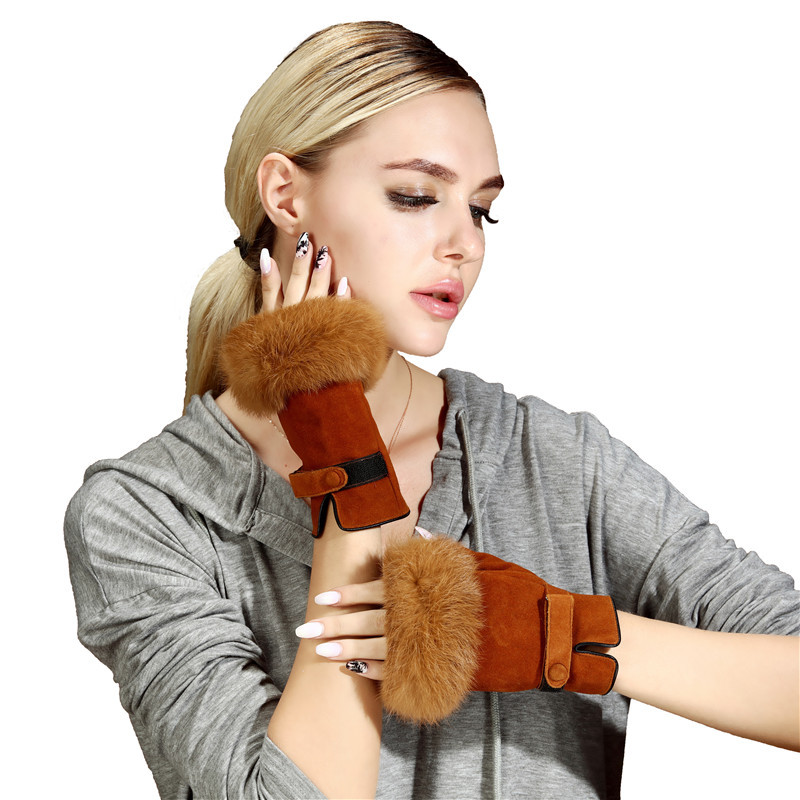 Fashion Hair Winter Lambskin Fingerless Gloves Wrist Solid Women Real sheep Genuine Leather Female Driving Glove
Fashion Hair Winter Lambskin Fingerless Gloves Wrist Solid Women Real sheep Genuine Leather Female Driving Glove