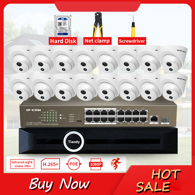 GLVISION 16CH 2MP POE NVR Kit Security Camera System IR Indoor Outdoor CCTV PoE IP Hemisphere Camera P2P Video Surveillance Set
GLVISION 16CH 2MP POE NVR Kit Security Camera System IR Indoor Outdoor CCTV PoE IP Hemisphere Camera P2P Video Surveillance Set