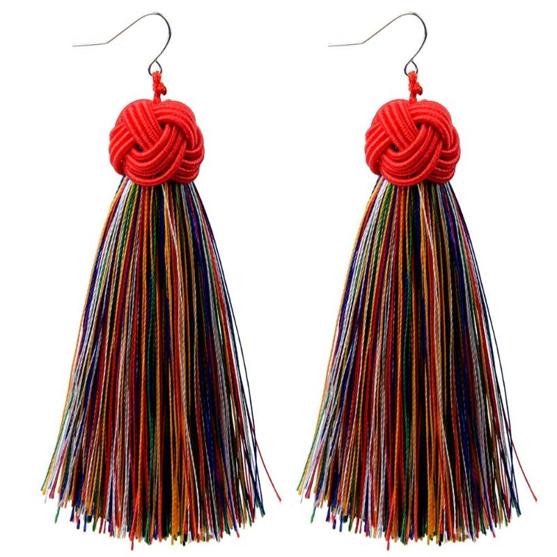 Ethnic Chinese Style Braided Rope Knot Fringe Earrings Boho Bohemian Handamde Long Tassel Earrings For Women Engagement Jewelry
Ethnic Chinese Style Braided Rope Knot Fringe Earrings Boho Bohemian Handamde Long Tassel Earrings For Women Engagement Jewelry