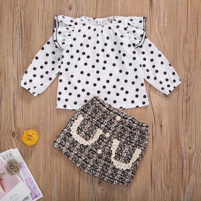 Girls Toddler Kid 2 Pcs Princess Outfits Polka Dot Ruffle Shirt Top + Elegant Mini Skirt Clothes Sets, As pic
Girls Toddler Kid 2 Pcs Princess Outfits Polka Dot Ruffle Shirt Top + Elegant Mini Skirt Clothes Sets, As pic
