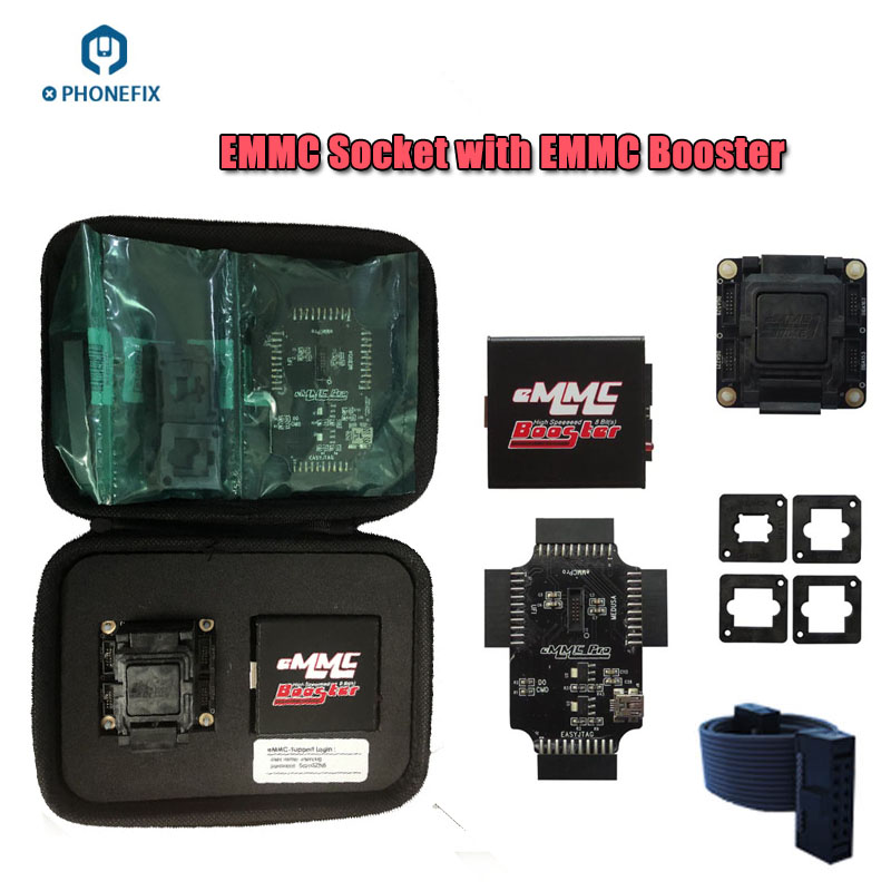 Easy JTAG BOX EMMC Socket for BGA153 BGA162 BGA169 BGA186 BGA221 BGA529 eMMC IC with High Speed
Easy JTAG BOX EMMC Socket for BGA153 BGA162 BGA169 BGA186 BGA221 BGA529 eMMC IC with High Speed