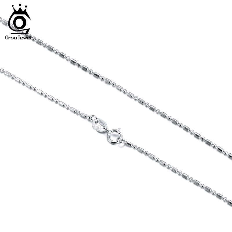 ORSA JEWELS 45cm 18'' 925 Sterling Silver 1mm Ball Bead and Bar Chain Necklace For Pendant Fine Jewelry Gift Wholesale OSC23
ORSA JEWELS 45cm 18'' 925 Sterling Silver 1mm Ball Bead and Bar Chain Necklace For Pendant Fine Jewelry Gift Wholesale OSC23