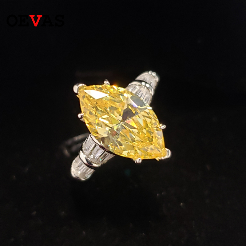 OEVAS 100% 925 Sterling Silver Sparkling 6 s Topaz High Carbon Diamond Wedding Rings For Women Engagement Fine Jewelry Gift
OEVAS 100% 925 Sterling Silver Sparkling 6 s Topaz High Carbon Diamond Wedding Rings For Women Engagement Fine Jewelry Gift
