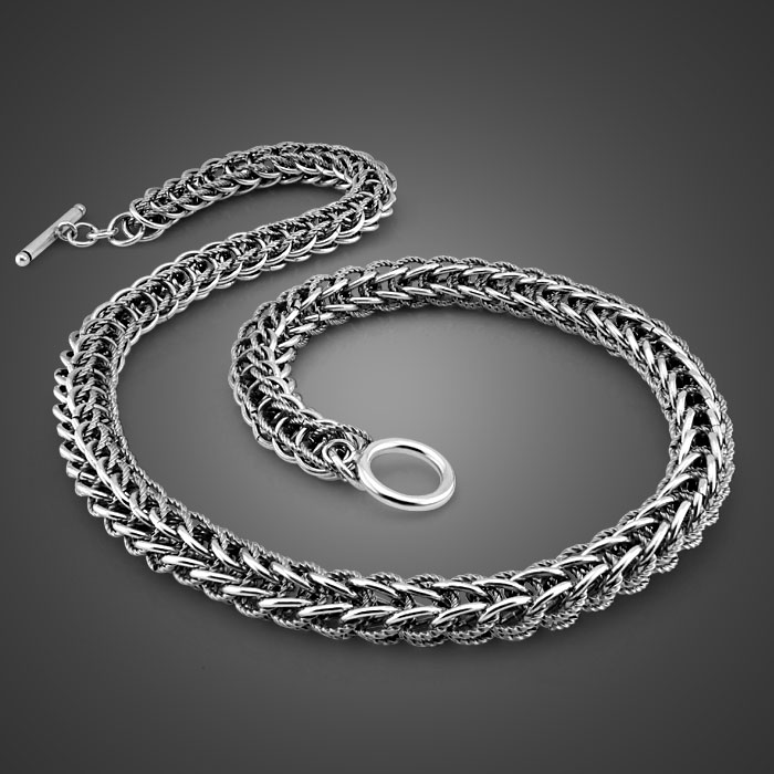 Vintage style Thai Silver Color necklace paragraphs man domineering keel necklace thick with exquisite process
Vintage style Thai Silver Color necklace paragraphs man domineering keel necklace thick with exquisite process
