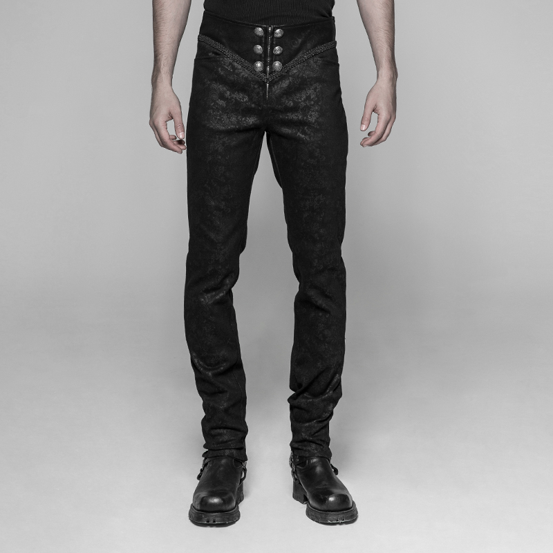 Gothic Rock Float Party Stage Simple And Handsome Trousers Fashion Court Retro Slim Belt Men' Trousers, Black
Gothic Rock Float Party Stage Simple And Handsome Trousers Fashion Court Retro Slim Belt Men' Trousers, Black