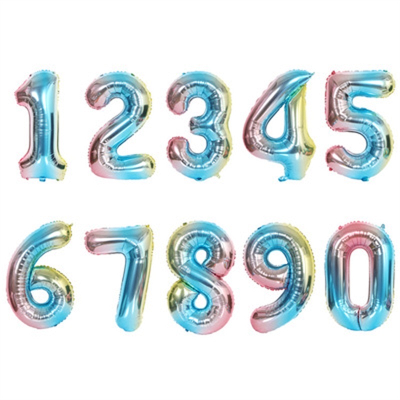 32 Inches Number Balloon Birthday Party Decorations Wedding Home Banquet Aluminum Foil Balloons Globos