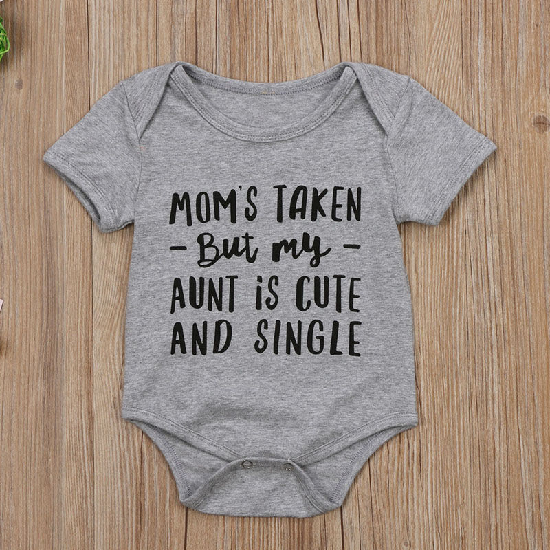 Newborn Baby Boy Girl Print Bodysuit Mom's Taken But My Aunt Is Cute Single Romper Cute Baby Clothes Fun Aunt's gift, Chunse
Newborn Baby Boy Girl Print Bodysuit Mom's Taken But My Aunt Is Cute Single Romper Cute Baby Clothes Fun Aunt's gift, Chunse