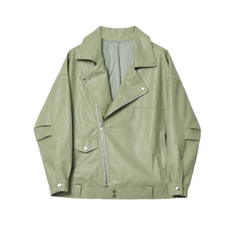 Autumn spring Faux Soft Leather Pu Jacket Women Loose Punk Coat Female Turndown Collar Moto Biker Rivet Zipper Street Overcoat, Black
Autumn spring Faux Soft Leather Pu Jacket Women Loose Punk Coat Female Turndown Collar Moto Biker Rivet Zipper Street Overcoat, Black