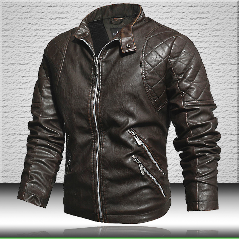 Leather Jacket Men 2020 Brand New Bomber Jacket Faux Leather Coat Mens Fleece Slim Fit Motorcycle PU Jackets Outwear Clothes, Kh49coffee
Leather Jacket Men 2020 Brand New Bomber Jacket Faux Leather Coat Mens Fleece Slim Fit Motorcycle PU Jackets Outwear Clothes, Kh49coffee