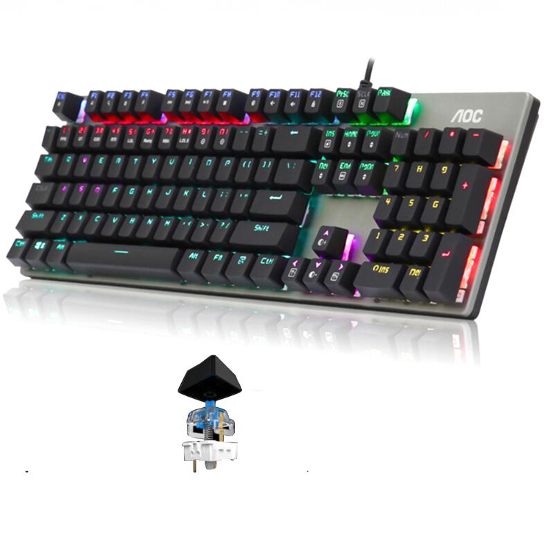 104 Keys Switch Anti Ghosting Metal RGB Backlight Home Office For Desktop Wired Keyboard Gaming Mechanical Suspension Keycaps
104 Keys Switch Anti Ghosting Metal RGB Backlight Home Office For Desktop Wired Keyboard Gaming Mechanical Suspension Keycaps