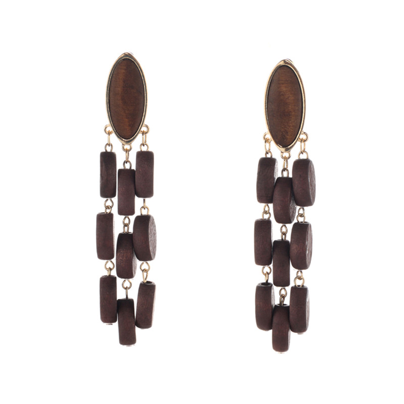 Europe and the United States with ms stud earrings Exquisite wood combination chain buckle shape women's earrings
Europe and the United States with ms stud earrings Exquisite wood combination chain buckle shape women's earrings