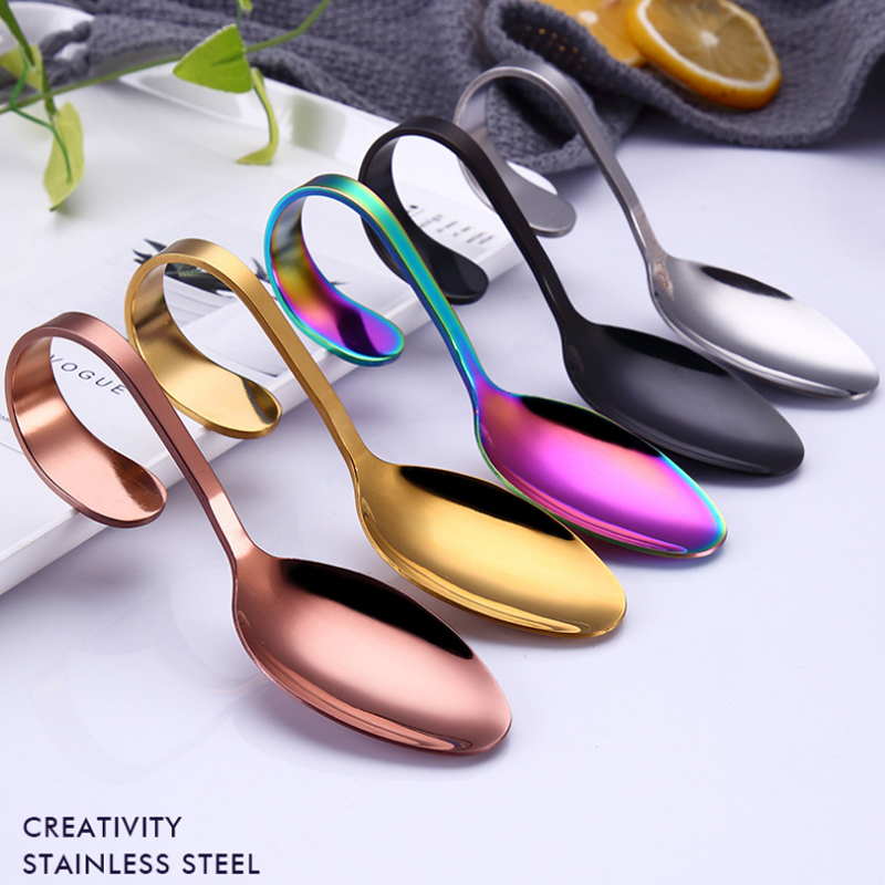 Vacclo Colorful Creative Bent Spoon Curved Handle Kitchen Hotel Tableware Buffet Meal Jam Scoop Cafeteria Public Service Spoon
Vacclo Colorful Creative Bent Spoon Curved Handle Kitchen Hotel Tableware Buffet Meal Jam Scoop Cafeteria Public Service Spoon