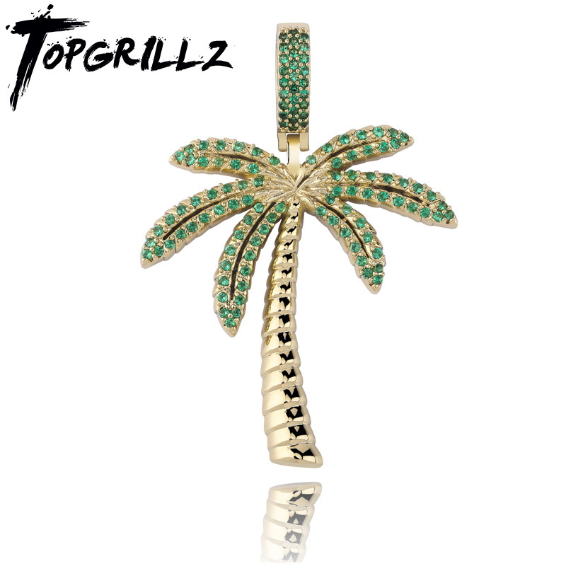 TOPGRILLZ Coconut Tree Iced Out Cubic Zircon Pendant& Necklace Gold Silver Color Plated Hip Hop Men's Jewelry
TOPGRILLZ Coconut Tree Iced Out Cubic Zircon Pendant& Necklace Gold Silver Color Plated Hip Hop Men's Jewelry