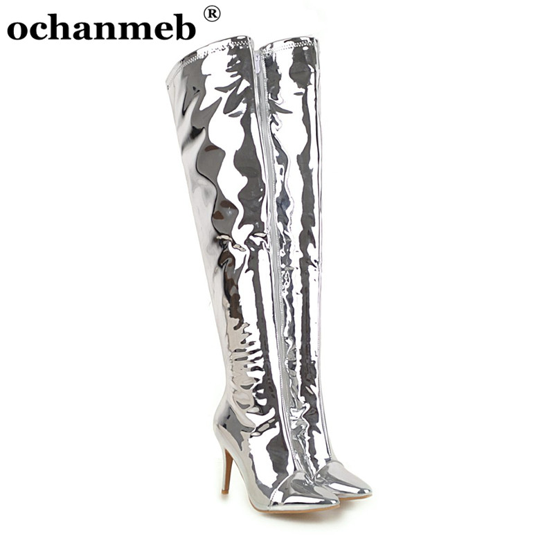 Size 30-48 Women Mirror Silver Party Runway Stage Dancing Over-the-Knee High Boot Woman Lady Zip Stiletto Heel Boot Shoes Female
Size 30-48 Women Mirror Silver Party Runway Stage Dancing Over-the-Knee High Boot Woman Lady Zip Stiletto Heel Boot Shoes Female