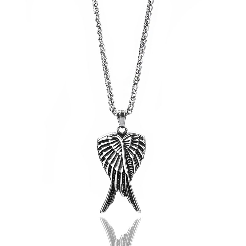 1pcs New Fashion Angel Heart Feather Necklace Stainless Steel Box Chain Punk Guards Jewelry Gifts
1pcs New Fashion Angel Heart Feather Necklace Stainless Steel Box Chain Punk Guards Jewelry Gifts