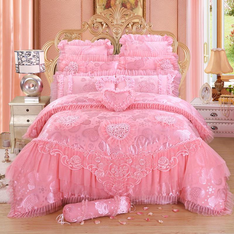 Bedding Sets Oriental Lace Pink Red Wedding Set Queen King Size Cotton Bedspread Bed Cover Duvet Parure De Lit, Bedding set 1
Bedding Sets Oriental Lace Pink Red Wedding Set Queen King Size Cotton Bedspread Bed Cover Duvet Parure De Lit, Bedding set 1
