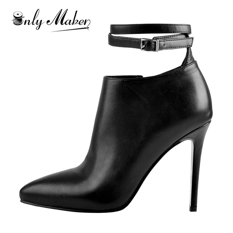 Onlymaker Women's 10CM Ankle Strap Point Toe Heeled Boot Matte Patent Leather Side Zipper Booties Plus Size US5~US15, P90615a
Onlymaker Women's 10CM Ankle Strap Point Toe Heeled Boot Matte Patent Leather Side Zipper Booties Plus Size US5~US15, P90615a