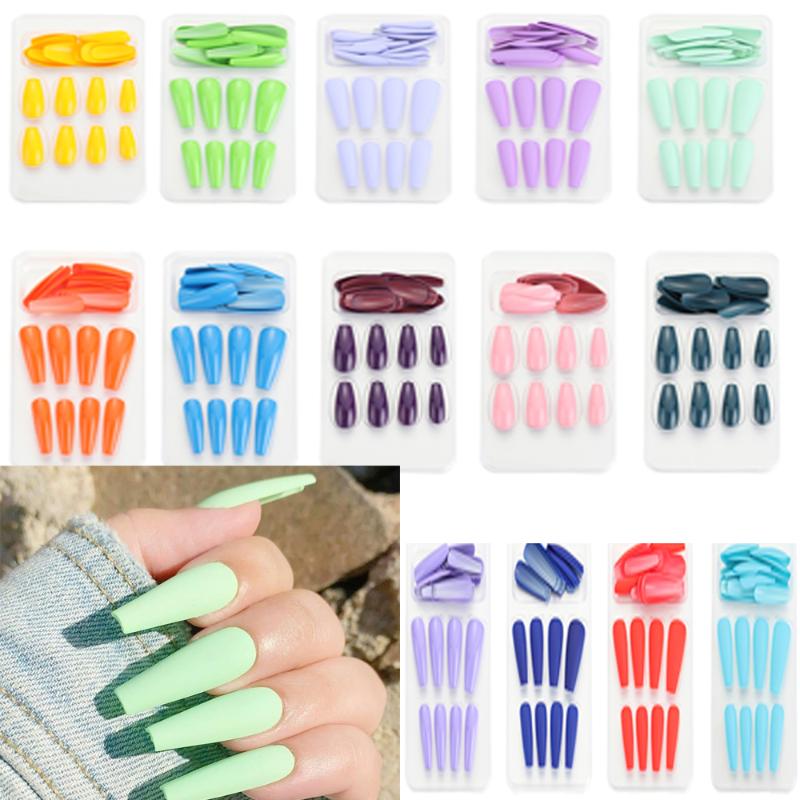 24Pcs/Set Full Cover False Nail Tips Ballerina Nail Art Manicure Matte Tips Stiletto Coffin Acrylic Fake Nails Extension Tools, Blue
24Pcs/Set Full Cover False Nail Tips Ballerina Nail Art Manicure Matte Tips Stiletto Coffin Acrylic Fake Nails Extension Tools, Blue