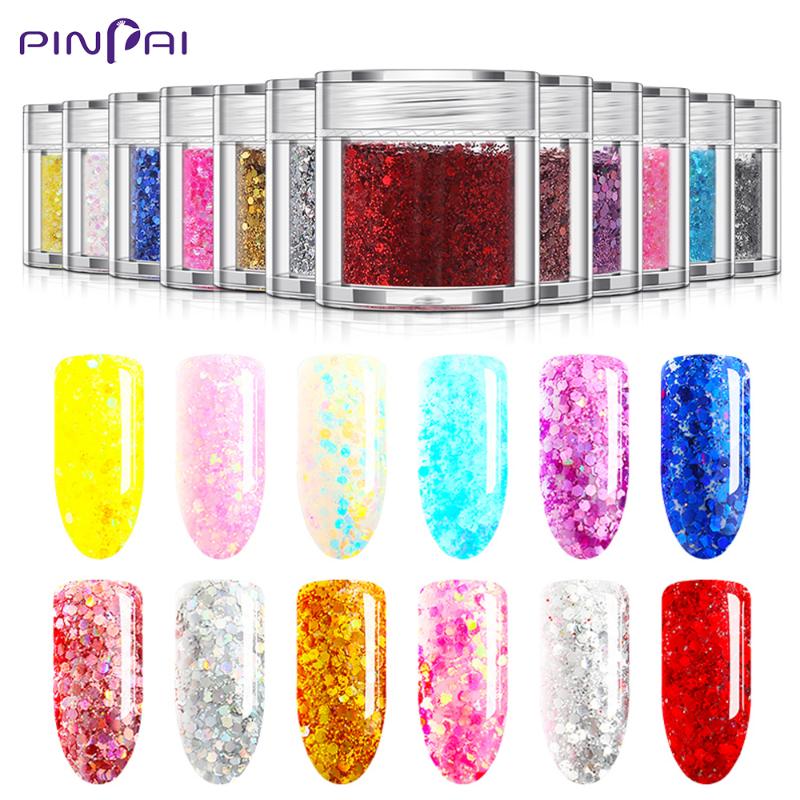 PinPai 12 Colors Mixed Hexagon Nail Glitter Powder Shiny Nail Flakes Sequins Powder For Art Decoration Tips Manicure Tools
PinPai 12 Colors Mixed Hexagon Nail Glitter Powder Shiny Nail Flakes Sequins Powder For Art Decoration Tips Manicure Tools