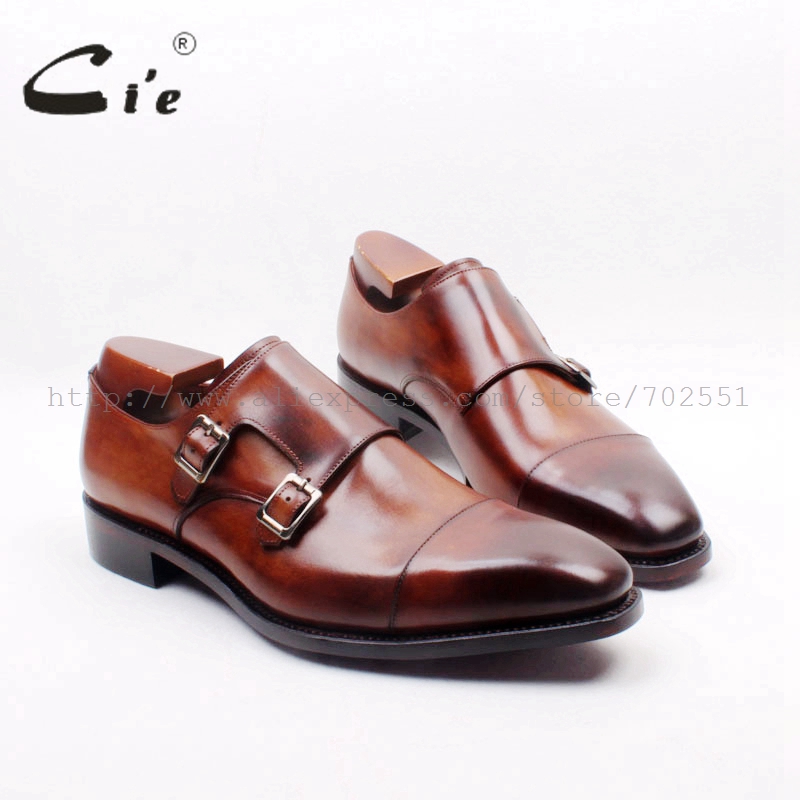 cie Square Cap Plain Toe Hand-Painted Brown Double Monk Straps 100% Genuine Calf Leather Italian Goodyear Welted Men ShoeMS155
cie Square Cap Plain Toe Hand-Painted Brown Double Monk Straps 100% Genuine Calf Leather Italian Goodyear Welted Men ShoeMS155