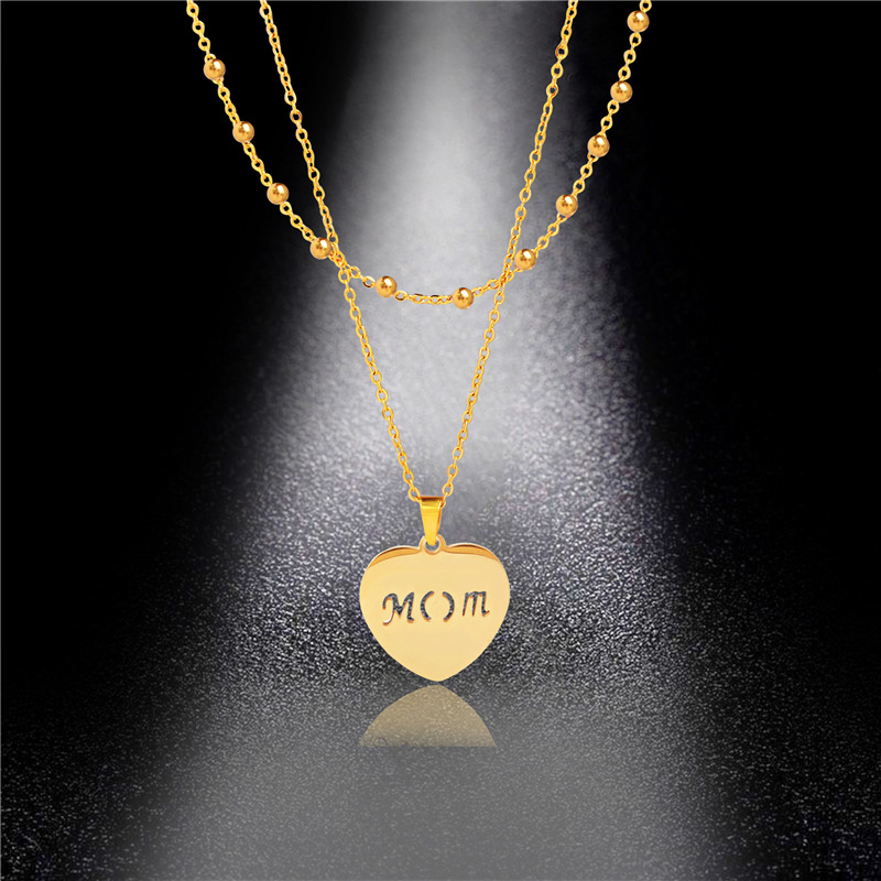 Necklace Ins Tide Brand Niche Simple Double Mom Mother's Day Necklace Titanium Steel Gold Heart Pendant Jewelry
Necklace Ins Tide Brand Niche Simple Double Mom Mother's Day Necklace Titanium Steel Gold Heart Pendant Jewelry