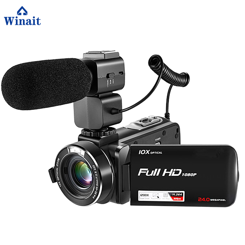Winait full hd 1080p digital video camera with 3.0'' touch dsiplay 10x optical zoom 120x digital zoom camcorder, Standard
Winait full hd 1080p digital video camera with 3.0'' touch dsiplay 10x optical zoom 120x digital zoom camcorder, Standard