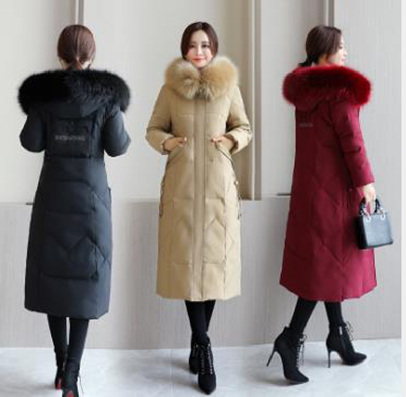 Wholesale women's winter new slim slimming fashion back embroidery long over the knee down padded jacket, Gray
Wholesale women's winter new slim slimming fashion back embroidery long over the knee down padded jacket, Gray