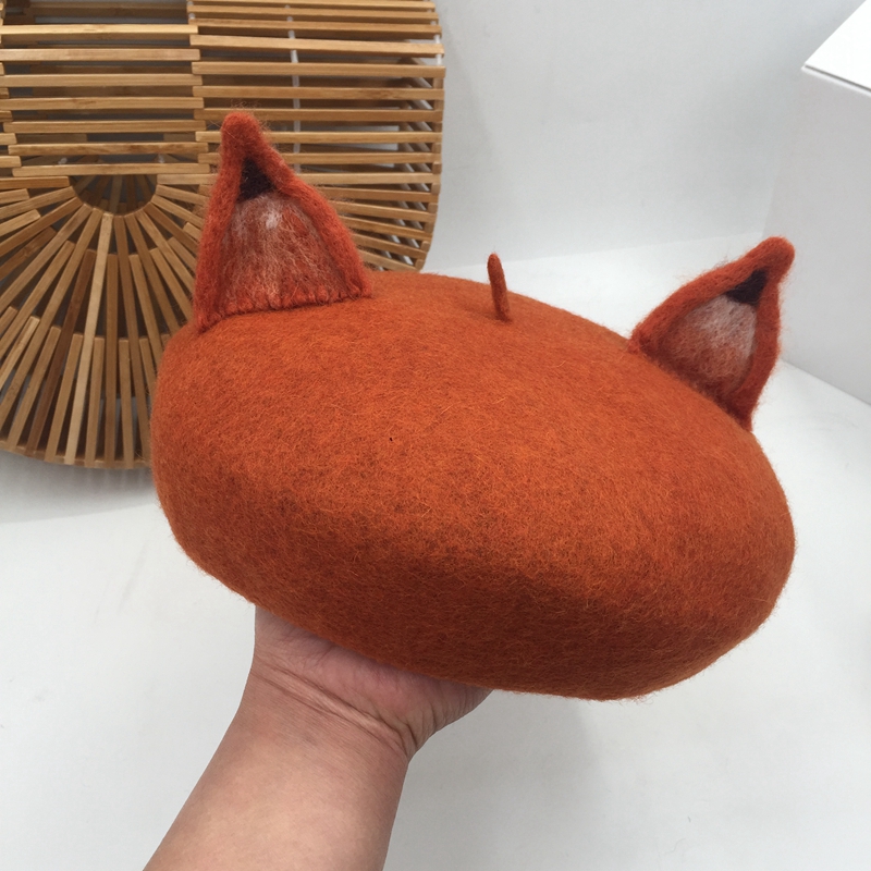 Japanese beret wool hat Elf ears painter cloth autumn winter sweet minus age beret hat fashion, Red
Japanese beret wool hat Elf ears painter cloth autumn winter sweet minus age beret hat fashion, Red