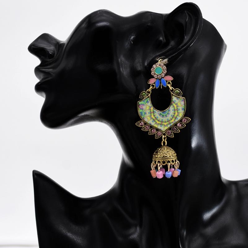 New Female Antique Gold Handmade Beads Enamel Blue Flower Jhumki Jhumka Nepal Earrings Women Bohemia Party Jewelry
New Female Antique Gold Handmade Beads Enamel Blue Flower Jhumki Jhumka Nepal Earrings Women Bohemia Party Jewelry