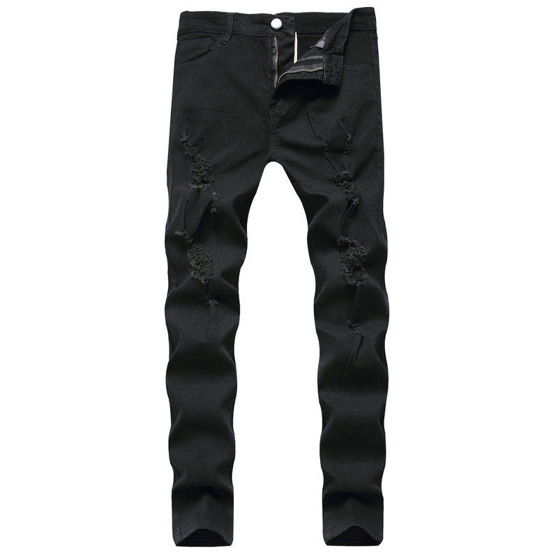 Cross border express men's jeans youth perforated straight tube fashionable slim men's pants, See chart
Cross border express men's jeans youth perforated straight tube fashionable slim men's pants, See chart