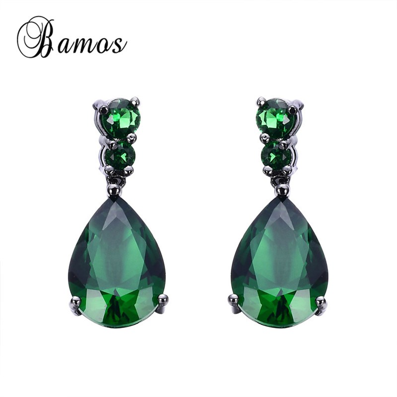 Bamos Charming Water Drop May Birthstone Female Wedding Jewelry Black Gold Filled Zircon Green Drop Earrings For Women Gifts
Bamos Charming Water Drop May Birthstone Female Wedding Jewelry Black Gold Filled Zircon Green Drop Earrings For Women Gifts