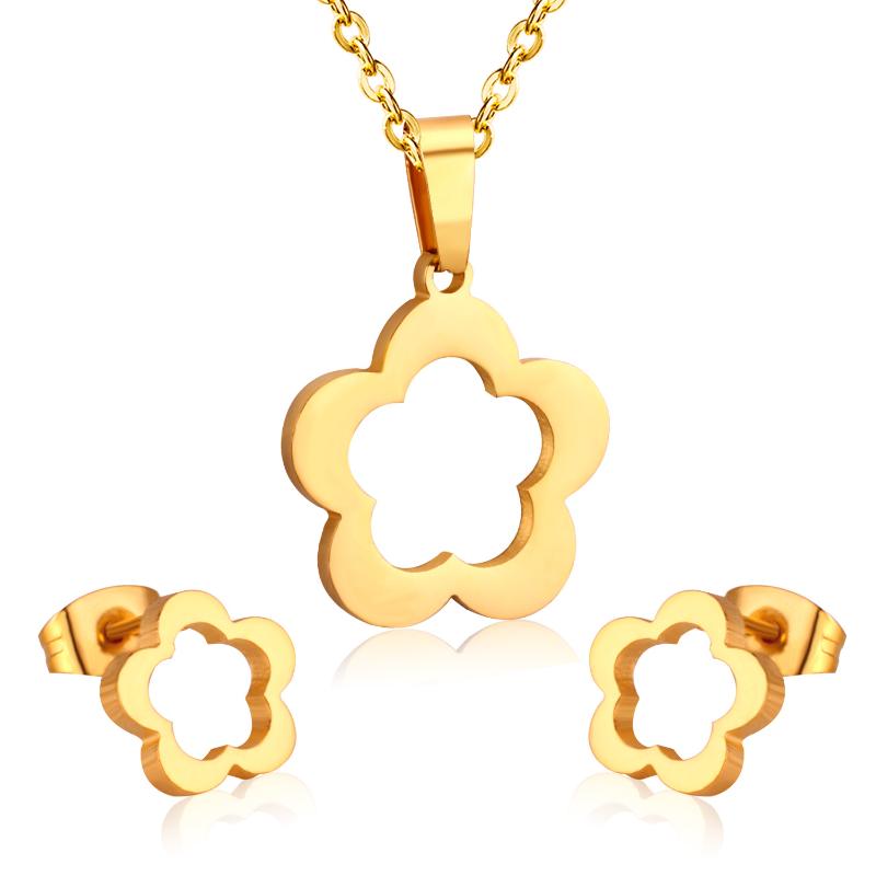 LUXUKISSKIDS Flower Wedding Dubai African Jewelry Set Gold Pendant Necklace Earrings For Women Stainless Steel Jewelry Sets, As pic
LUXUKISSKIDS Flower Wedding Dubai African Jewelry Set Gold Pendant Necklace Earrings For Women Stainless Steel Jewelry Sets, As pic