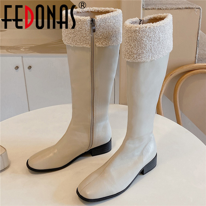FEDONAS Classic Design Knee High Boots Side Zipper Warm Shoes Woman Heels 2020 Fashion Party Wedding Thick Heels Winter Boots, Blackd
FEDONAS Classic Design Knee High Boots Side Zipper Warm Shoes Woman Heels 2020 Fashion Party Wedding Thick Heels Winter Boots, Blackd