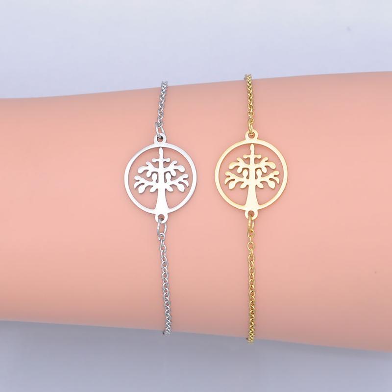 100% Stainless Steel Dainty Round Tree of Life Charm Bracelet For Women Wholesale Amazing Quality High Polished Bracelets
100% Stainless Steel Dainty Round Tree of Life Charm Bracelet For Women Wholesale Amazing Quality High Polished Bracelets