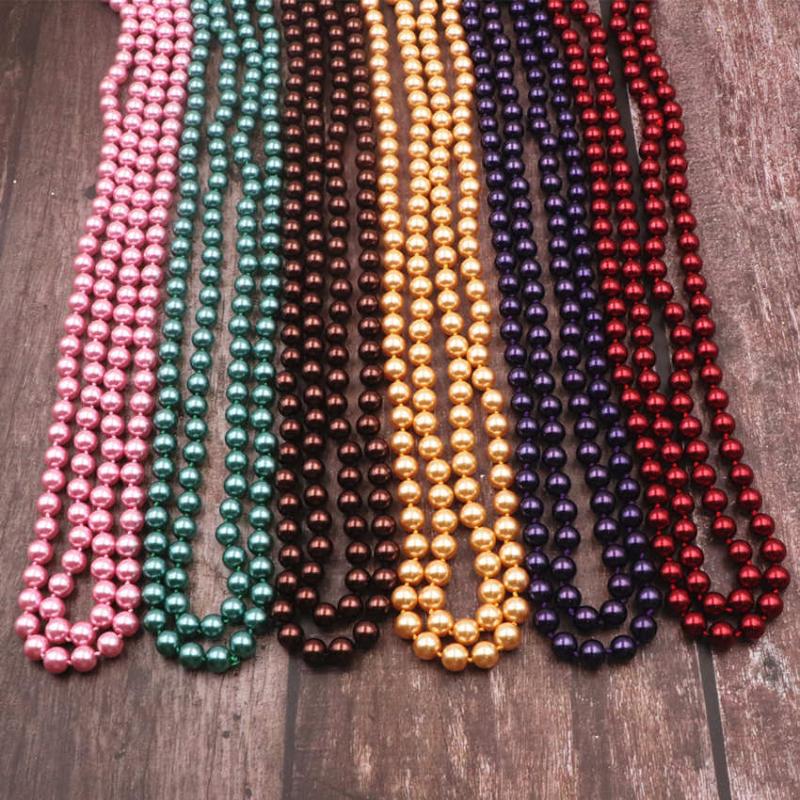Fashion Multicolor Simulated Pearl Shell Beads Long Necklace Round Glass Pearls Chain Strand Necklaces Women Jewelry 56" A970
Fashion Multicolor Simulated Pearl Shell Beads Long Necklace Round Glass Pearls Chain Strand Necklaces Women Jewelry 56" A970