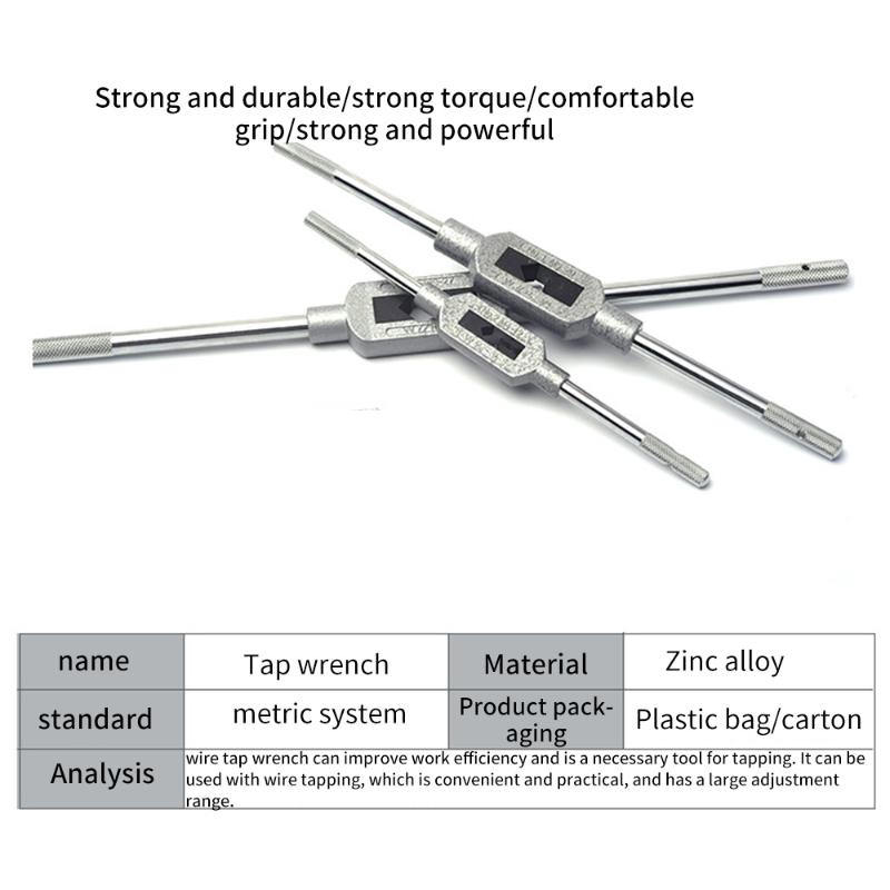Adjustable Hand Tap Wrench Holder M1-12/ M1-10 Thread Metric Handle Tapping Reamer Tool Accessories For Taps And Die Set
Adjustable Hand Tap Wrench Holder M1-12/ M1-10 Thread Metric Handle Tapping Reamer Tool Accessories For Taps And Die Set