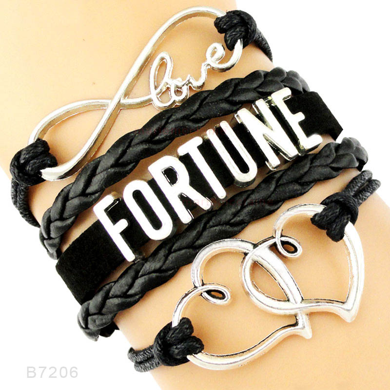 Love Fortune Prosperity Thrive Heart To Heart Charm Black Leather Bracelets for Women
Love Fortune Prosperity Thrive Heart To Heart Charm Black Leather Bracelets for Women