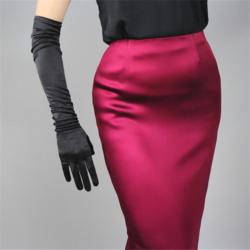 Silk Gloves 58cm Elastic Silk Pearl Satin Black White Super Long Elbow Female Sunscreen Gloves SCH58
Silk Gloves 58cm Elastic Silk Pearl Satin Black White Super Long Elbow Female Sunscreen Gloves SCH58