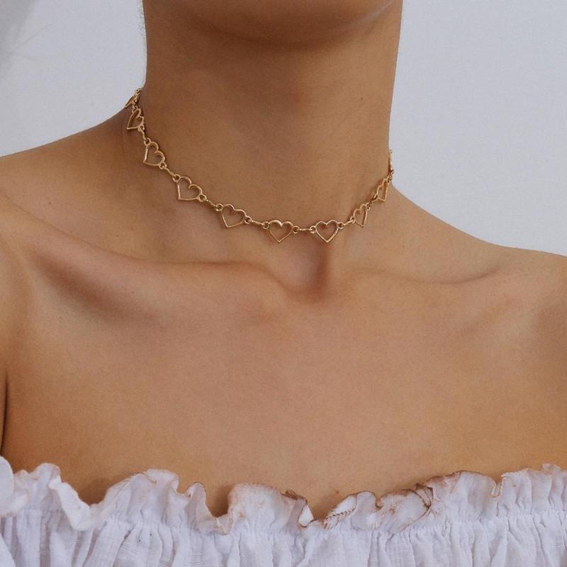 Vintage Copper Heart Chain Choker Necklace Tiny Exquisite Neck Collar Punk Hip Hop Clavicle Chain Necklace Jewelry
Vintage Copper Heart Chain Choker Necklace Tiny Exquisite Neck Collar Punk Hip Hop Clavicle Chain Necklace Jewelry