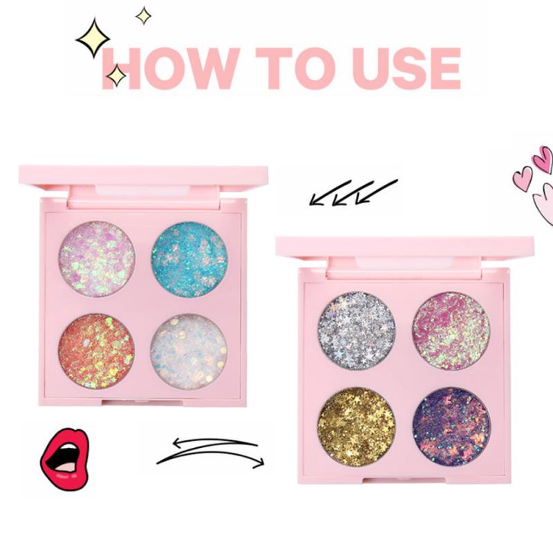 4colors Sequin Eye Shadow Pallete Glitter Five-pointed Star Heart-shaped Long Lasting Makeup Eyeshadow Waterproof Cosmetics 2020, 01
4colors Sequin Eye Shadow Pallete Glitter Five-pointed Star Heart-shaped Long Lasting Makeup Eyeshadow Waterproof Cosmetics 2020, 01