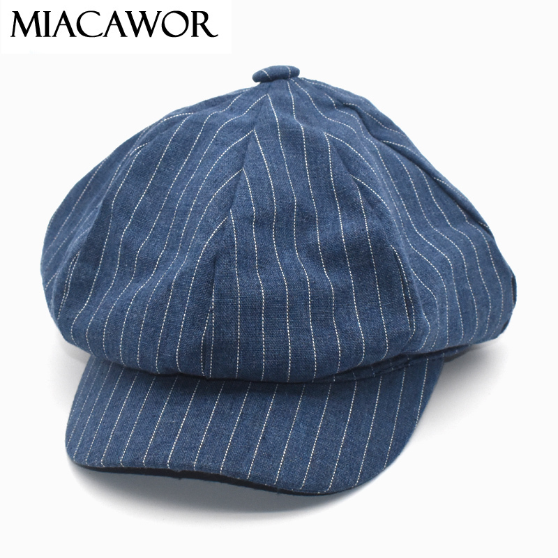 MIACAWOR New Casual Striped Beret Hats Women Korean Octagonal Hats Autumn Vintage Gorras Painter Hat Blue Newsboy Cap C6, Brown
MIACAWOR New Casual Striped Beret Hats Women Korean Octagonal Hats Autumn Vintage Gorras Painter Hat Blue Newsboy Cap C6, Brown