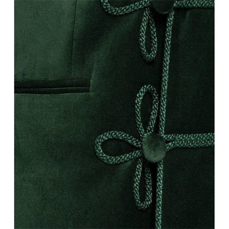 Newest Handsome Men Suit Green Velvet Peak Lapel Double-breasted Men Suit Tailored Suit Fit Slim Formal Men Coat Custom Made