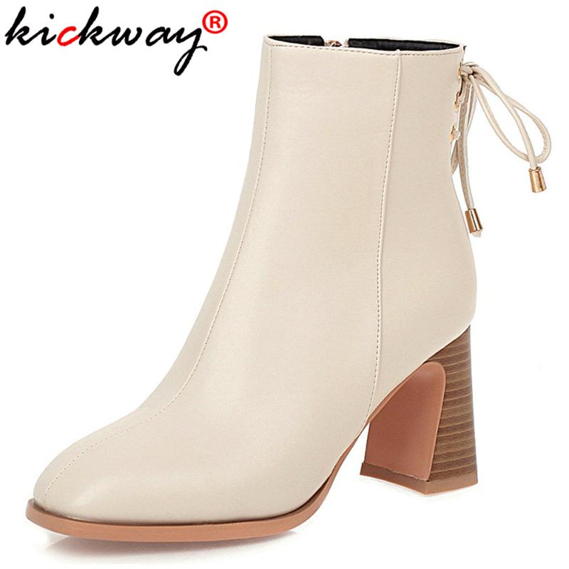 Kickway Black Ankle Boots For Women Thick Heels Spring Autumn Pu Leather High Heels Shoes Black Zipper Ladies Boots Botas Mujer
Kickway Black Ankle Boots For Women Thick Heels Spring Autumn Pu Leather High Heels Shoes Black Zipper Ladies Boots Botas Mujer