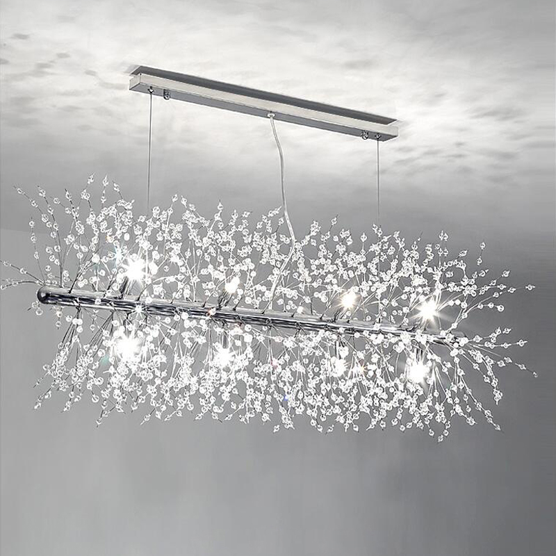 Dandelion Chandelier Crystal Chandelier Lighting LED Hanging Round Creative Crystal Beads pendant lights for Dining Room Living Room