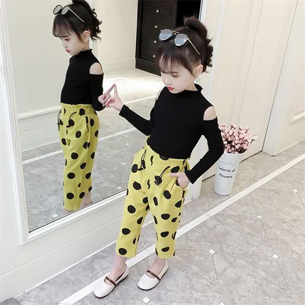 Girl Clothes Set Size For 2T 3 4 5 6 7 8 9 10 Years Long Sleeve Pants 2Pcs Suits Fashion Baby Girls Bodysuit Kids Clothing Set